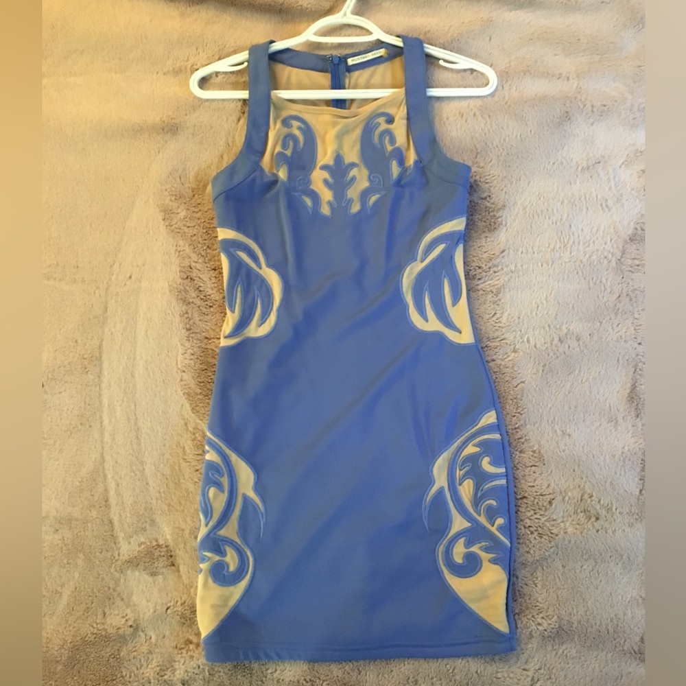 Bodycon robins egg blue dress - S